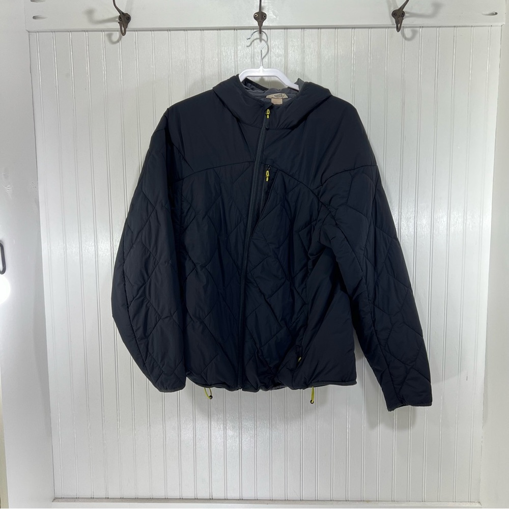 Duluth Trading Men’s Quilted Insulated Hooded Jacket Black Size Large